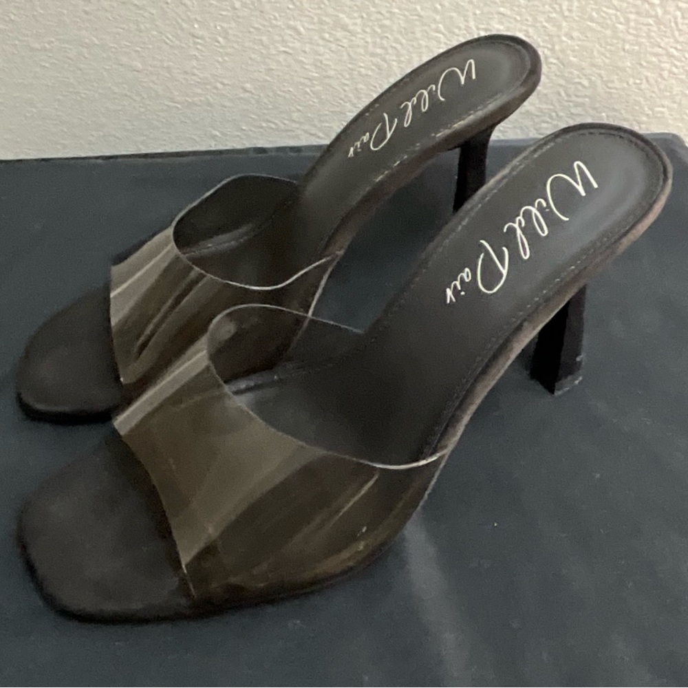 Wild Diva Black Transparent Heels